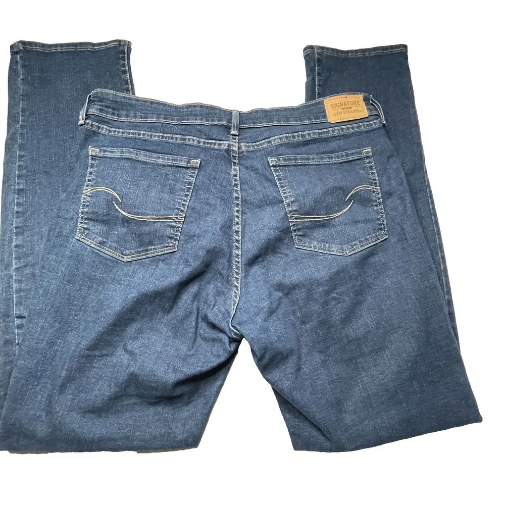 Levi Strauss Signature Jeans Womens 16W Dark Wash Skinny Stretch Denim